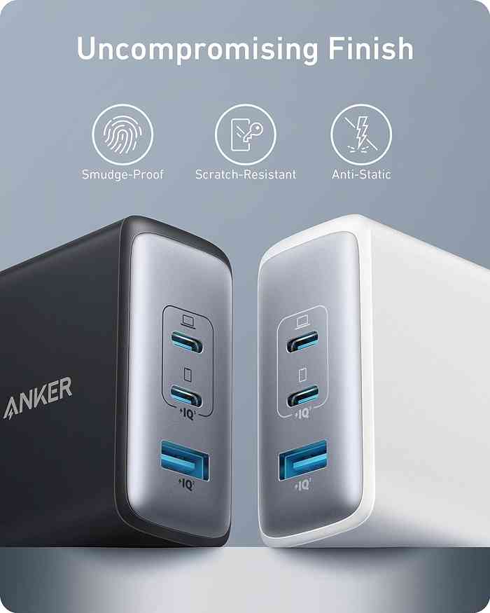 Anker 736 100W Charger ( Nano II), 3-Port Fast Compact GaN Charger for MacBook Pro, MacBook Air, Google Pixelbook, ThinkPad, Dell XPS, iPad Pro, iPhone 14/Pro, Galaxy S22/S20, and More